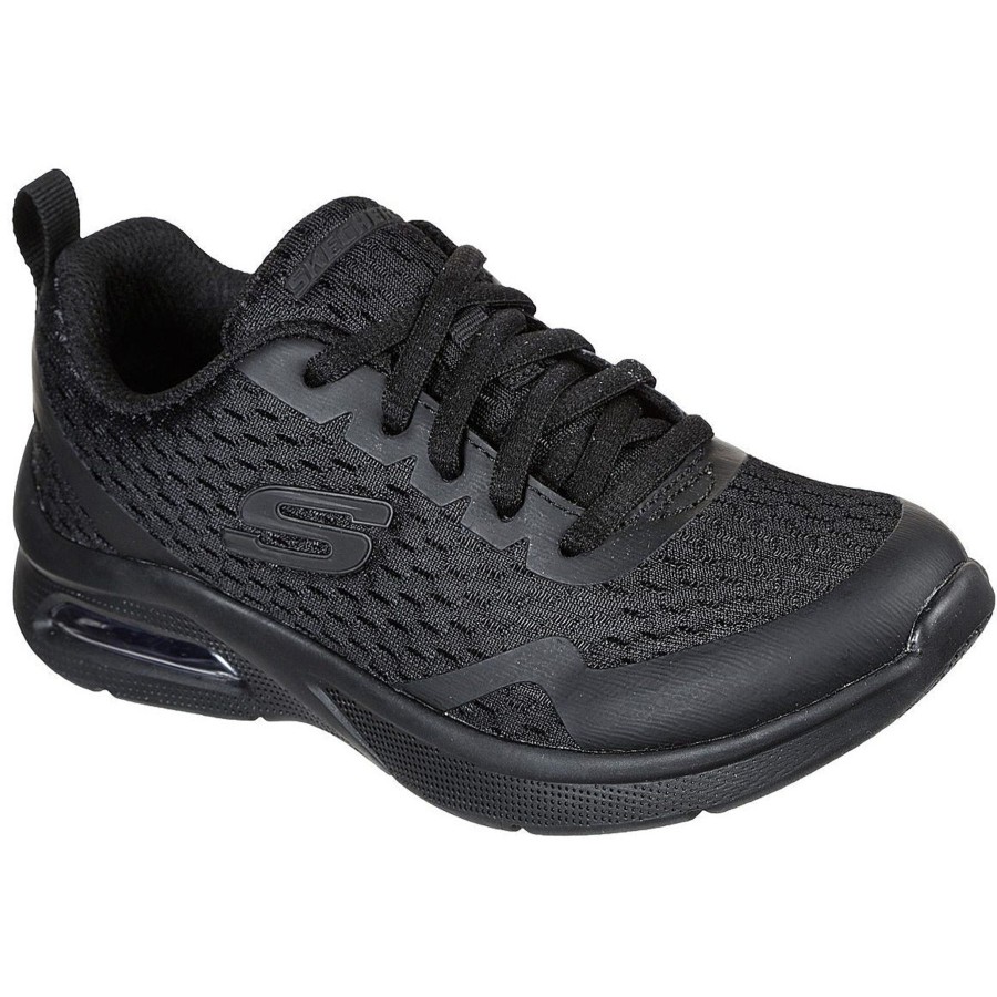 Shoes And Trainers | Skechers Skechers Air-Cushioned Youths Trainer With Lace 403774Black