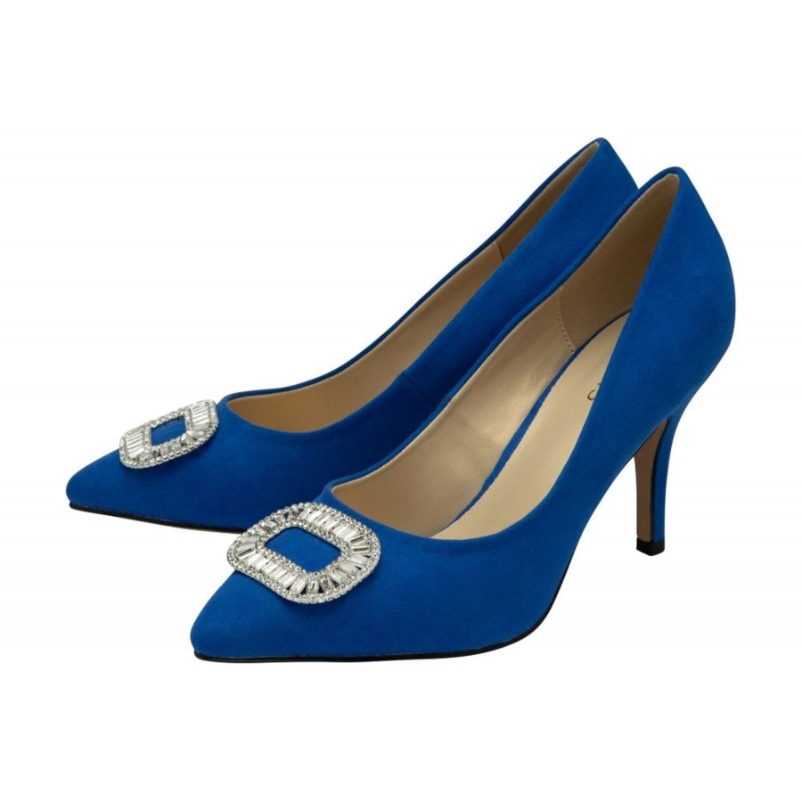 Wedding And Party Wear | Lotus Lotus Occasion Wear Court Shoe Florina Cobalt Blue Ulb426