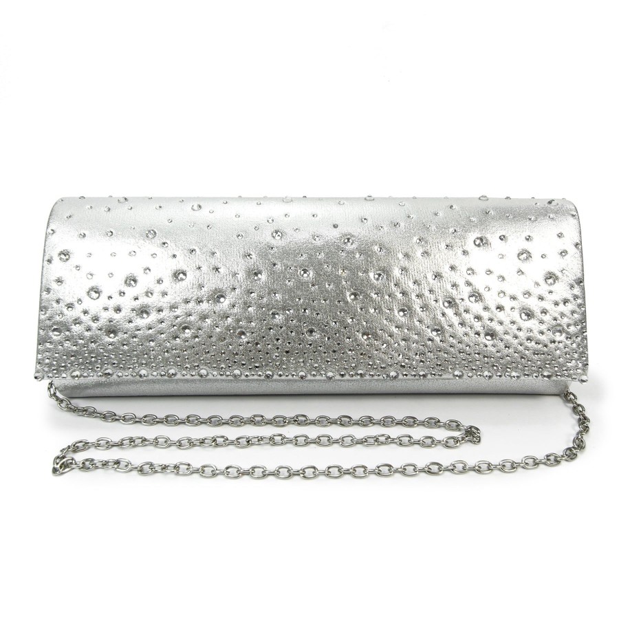 Wedding And Party Wear | Lunar Lunar Occasion Wear Alisha Bag Silver Zlr402Bk