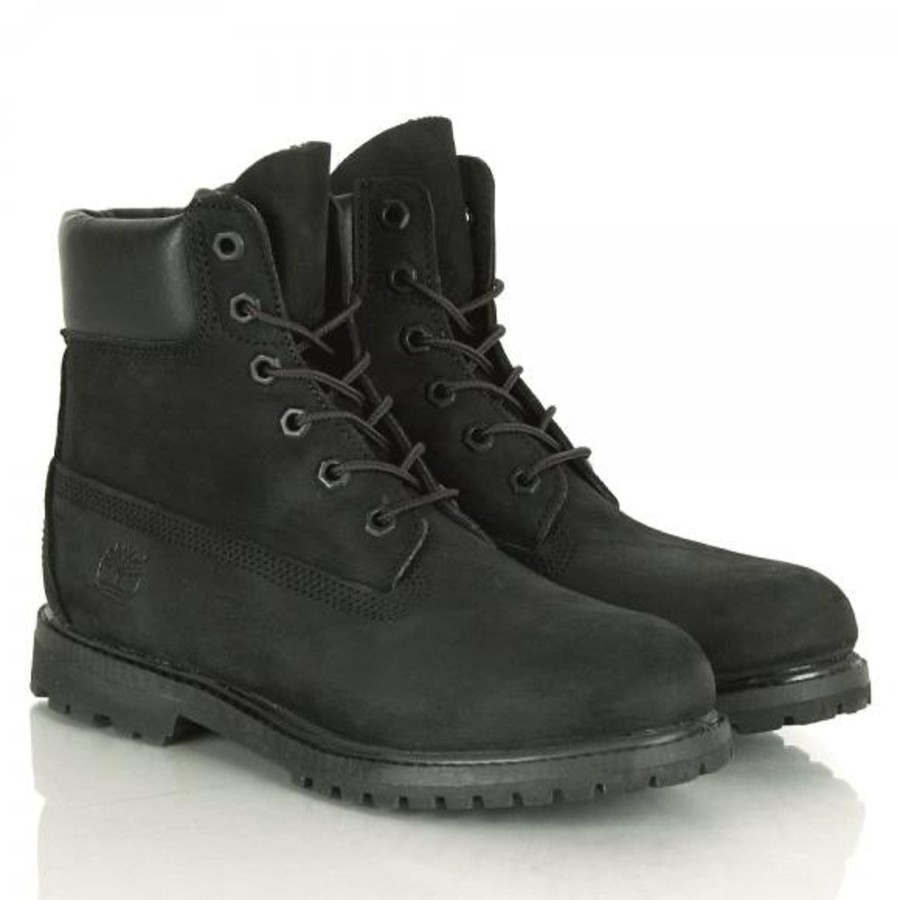 Timberland Kids | Timber Timberland 6 Inch Premium Boot Youth Black Leather Waterproof