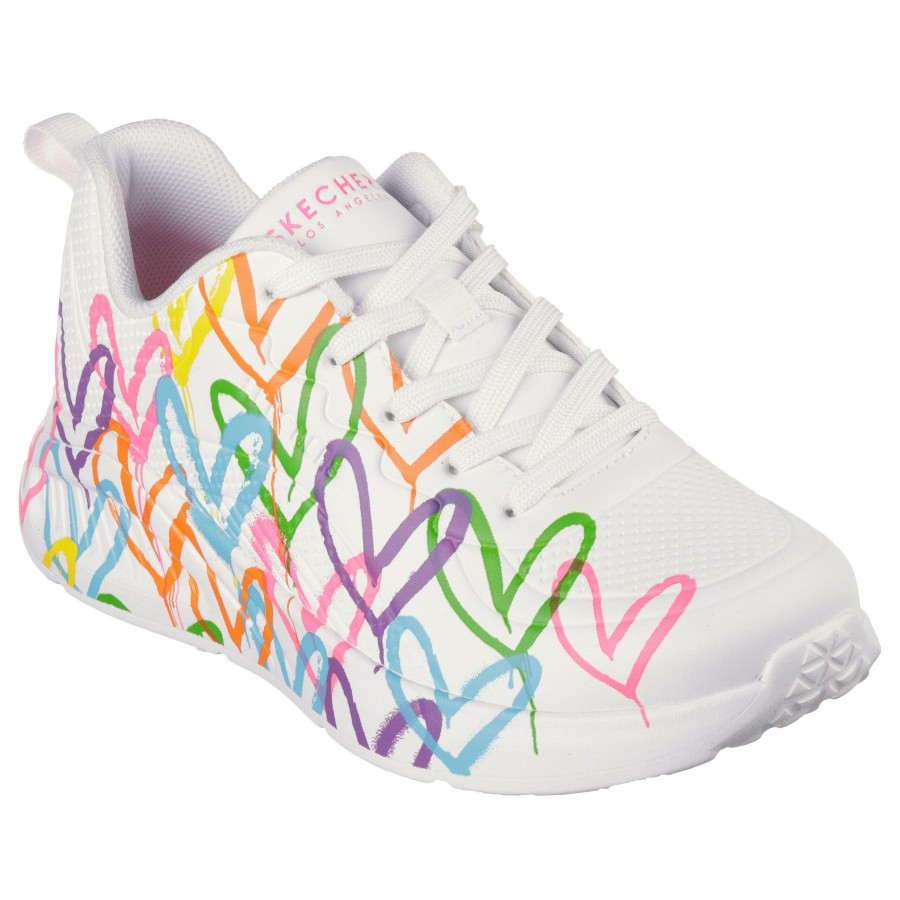 Shoes And Trainers | Skechers Skechers Uno Trainer 177977 Wmlt White Multi Goldcrown #Lovewall