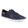 Shoes And Trainers | Lunar Lunar Plimsoll St Ives Navy Fle030Bl Soft Leather Elasticated Lace