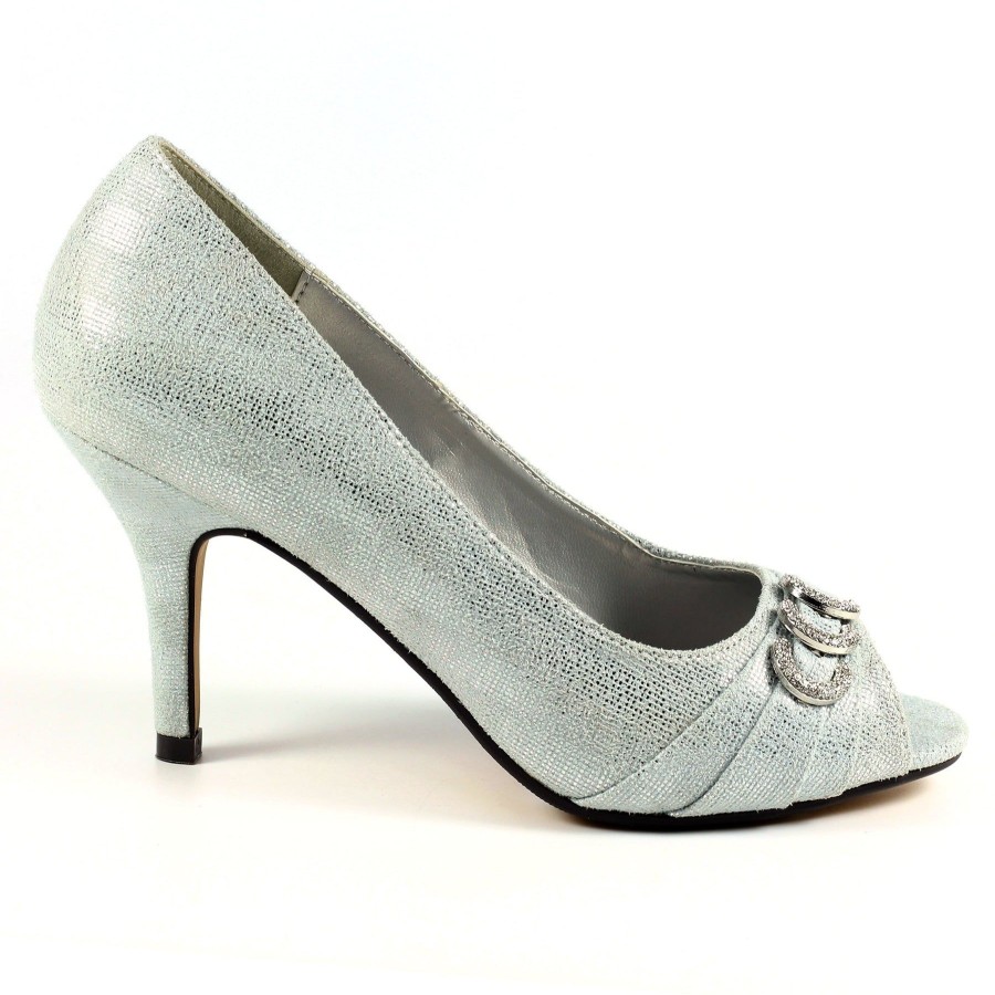 Wedding And Party Wear | Lunar Lunar Lyla Occasion Wear Court Shoe Flr047Sl Silver