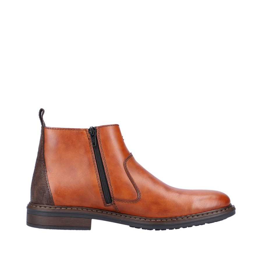 Men'S Boots | Rieker Rieker Men'S Chelsea Boot With Zip 17654-22 Nut