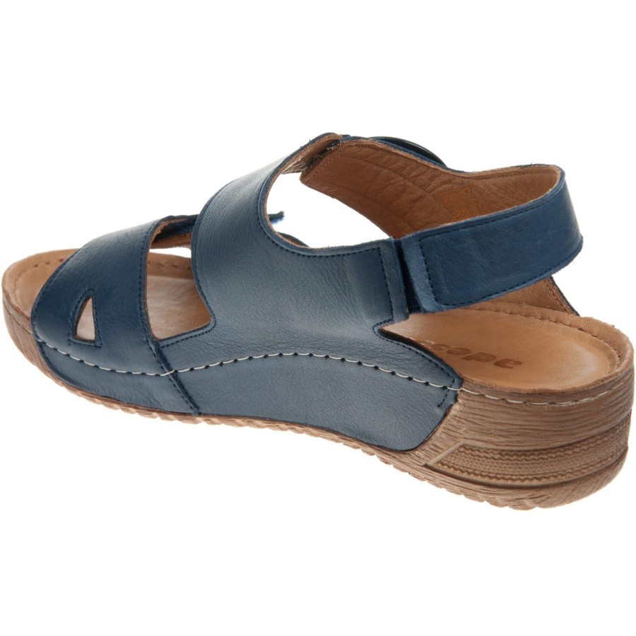 Ladies Styles | Adesso Adessolily Navy Soft Leather Sandal Lily-A7196