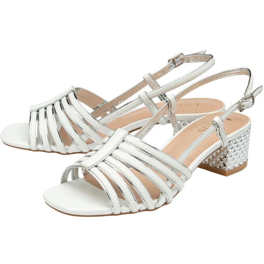 Lotus Occasion Wear And Matching Bags | Lotus Lotus Classic Occasion Wear Sandal Cheryl Whiteuls305