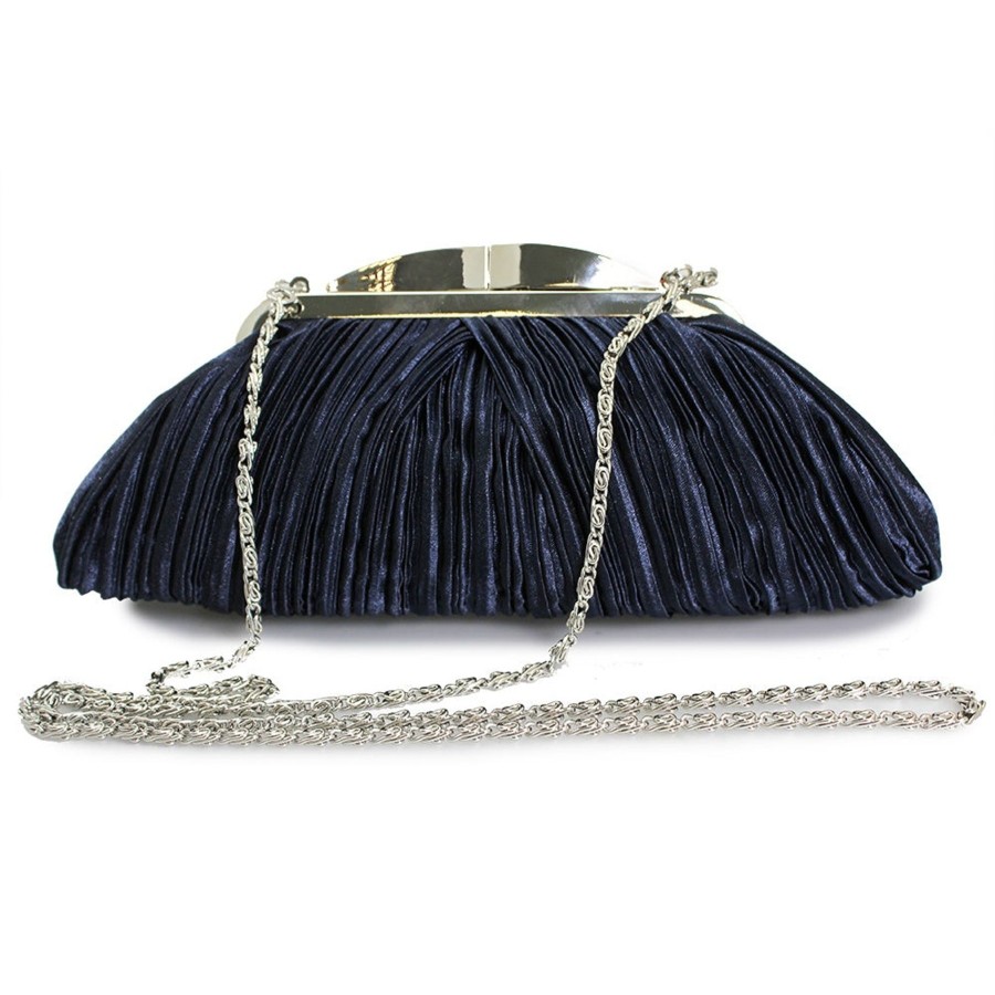 Wedding And Party Wear | Lunar Lunar Sienna Occasion Bag Navy Clutch Zlv132 To Match Sienna Shoe