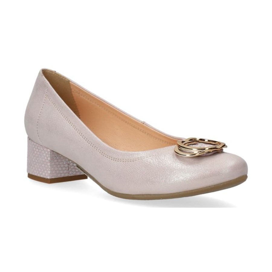 Shoes And Trainers | Bioeco Bioeco 6415Pale Pink H Fitting Low Heel Dress Shoe 6415-2067-1893