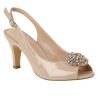 Wedding And Party Wear | Lotus Lotus Ladies Nude Elodie Patent Sling-Back Shoes