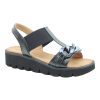 Ladies Styles | Heavenly Feet Heavenly Feet Lulu Black Vegan Friendly Chunky Sole Sandal