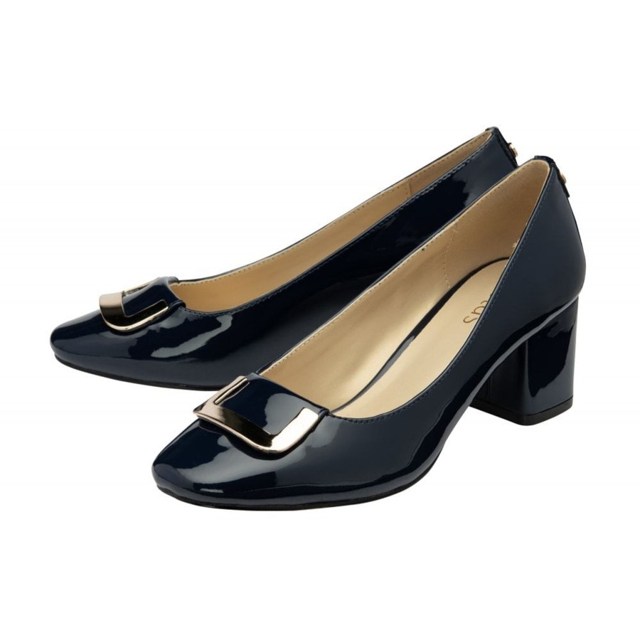 Lotus Occasion Wear And Matching Bags | Lotus Lotus Occasion Wear Shoe Aubrey Navy Ulb443