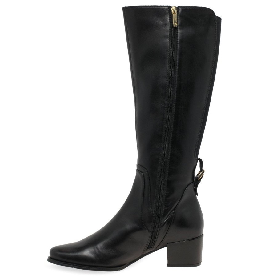 Long Boots And Riding Boots | Regardez Regardez Le Ceil Jolene-22 Black Soft Leather Long Boot