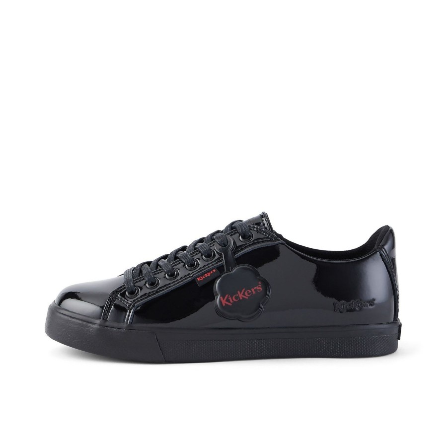 Shoes And Trainers | Kickers Kickers Tovni Lacer Teen 31-39 Blackpat