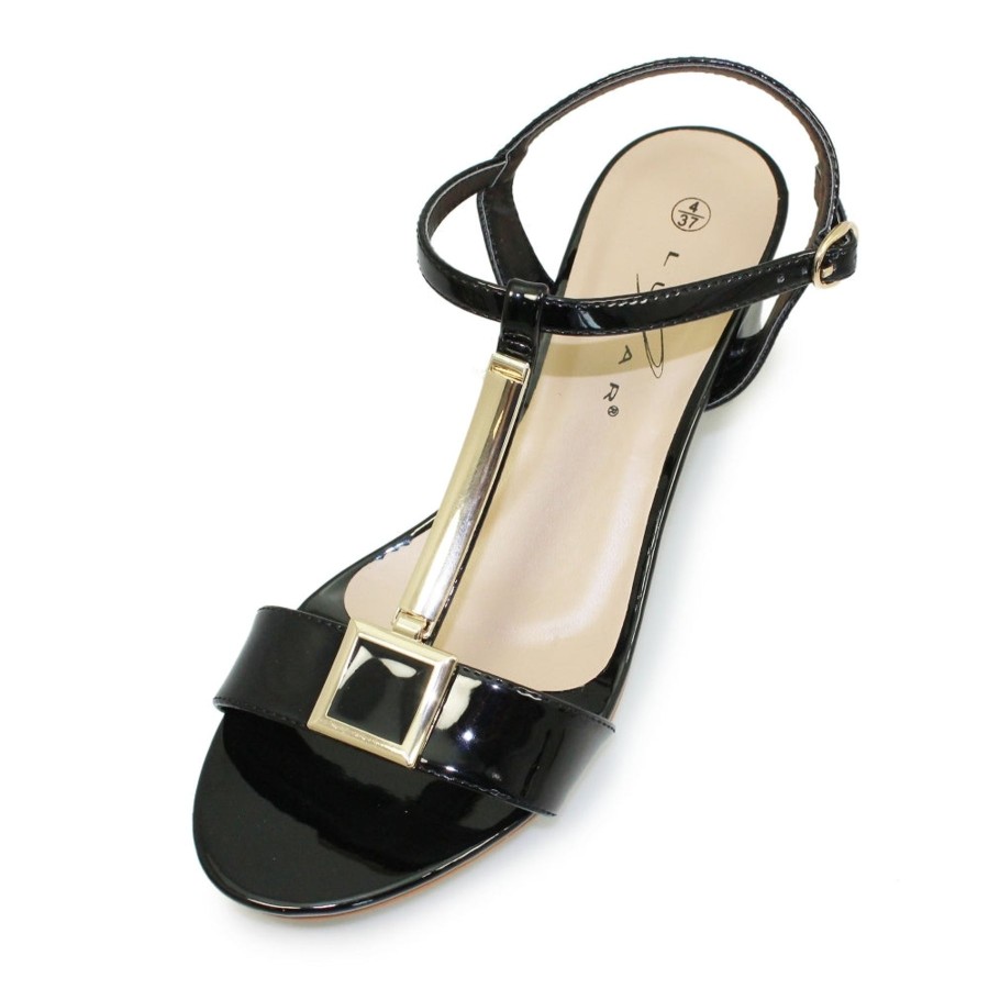 Wedding And Party Wear | Lunar Lunar Occasion Sandal Blaze Black Patent Sandal