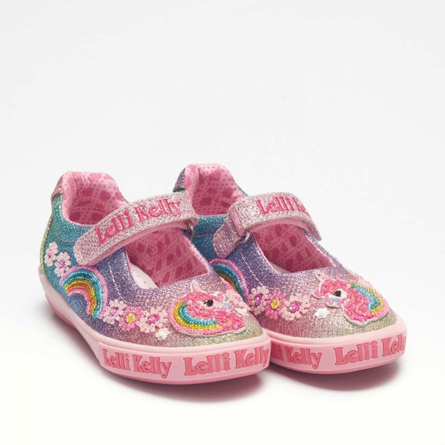 Lelli Kelly | Leli Lelli Kelly Lk1082 Multi Gx02 Rainbow Unicorn Glitter Bar Shoe