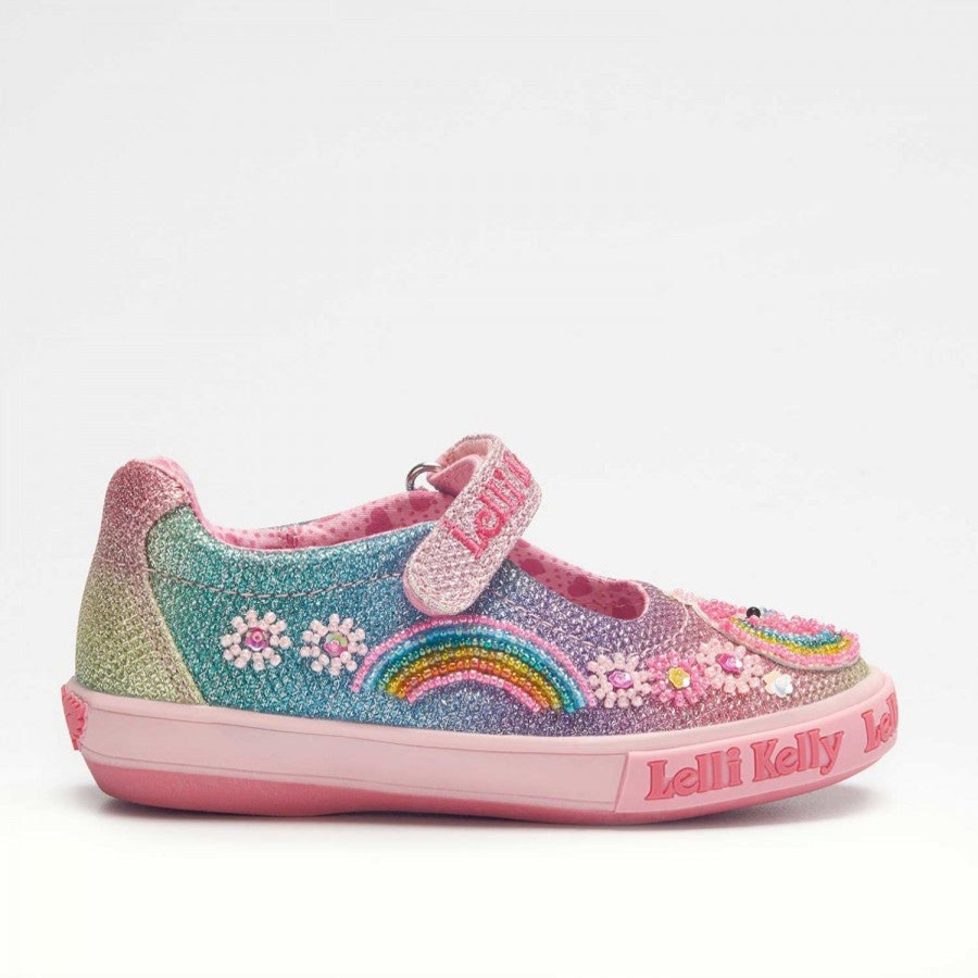 Lelli Kelly | Leli Lelli Kelly Lk1082 Multi Gx02 Rainbow Unicorn Glitter Bar Shoe