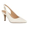 Wedding And Party Wear | Lotus Lotus Ladies White Smooth Lizzie Sling-Back Shoes