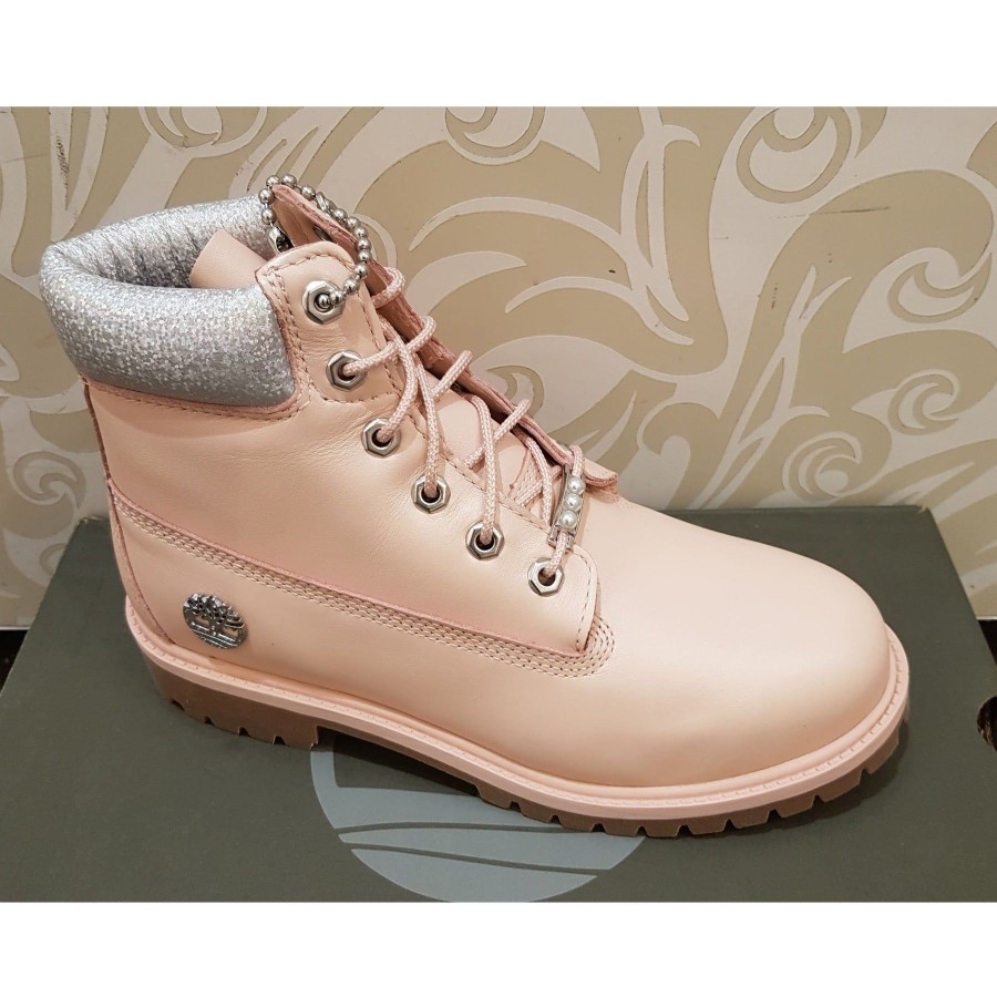 Back To School | Timber Timberland 6In Premium Waterproof Bootpink Light Pink Full Grain Leather