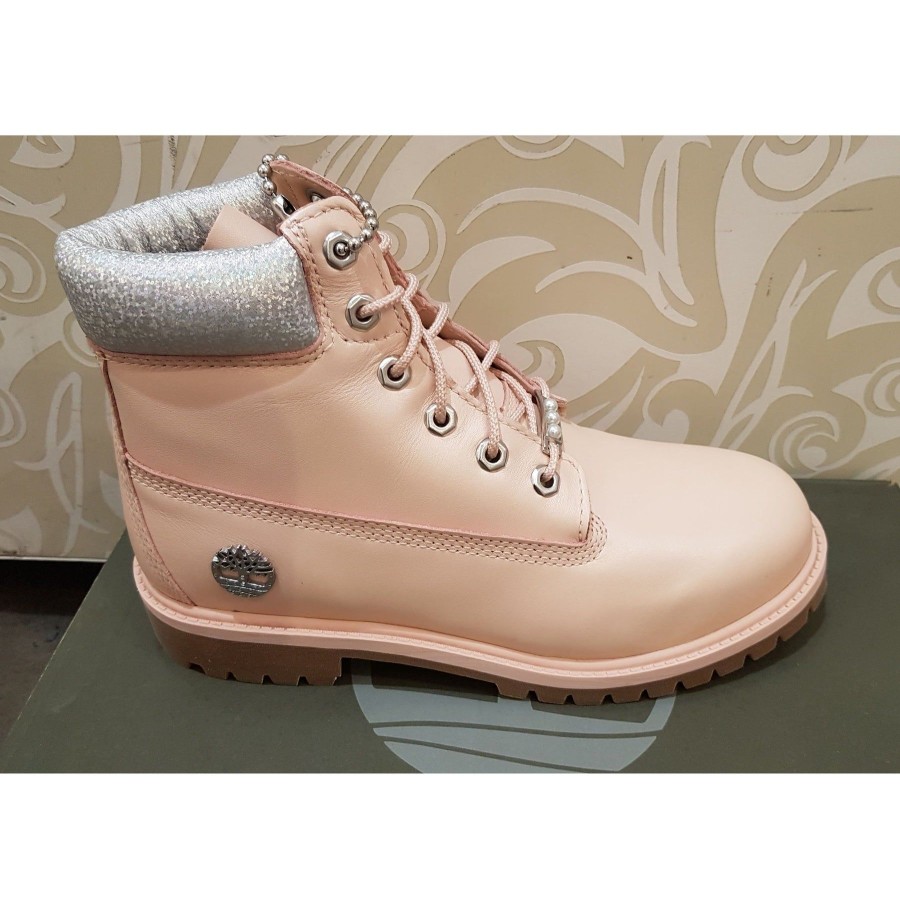 Back To School | Timber Timberland 6In Premium Waterproof Bootpink Light Pink Full Grain Leather