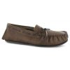 Men'S Slippers | Ella Ella Ted Brown Lined Moccasin Slipper With Memory Foam Insole