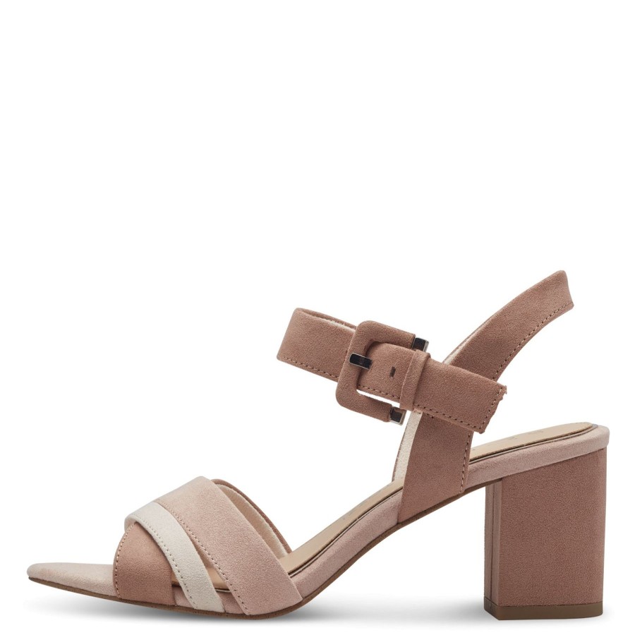 Ladies Styles | Wendel Marco Tozzi 28323Nude Block Heel Dress Sandal28323-478