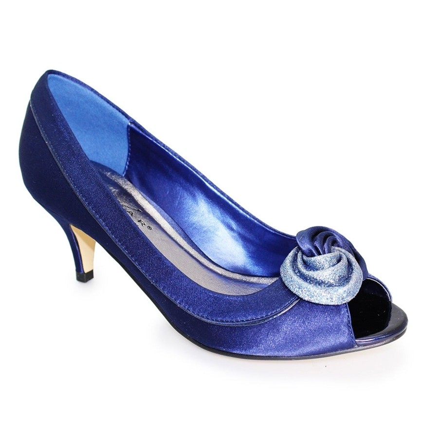 Wedding And Party Wear | Lunar Lunar Ripley Occasion Shoe Navy Satin