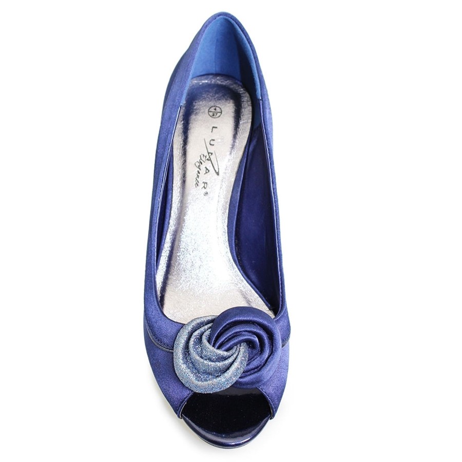 Wedding And Party Wear | Lunar Lunar Ripley Occasion Shoe Navy Satin