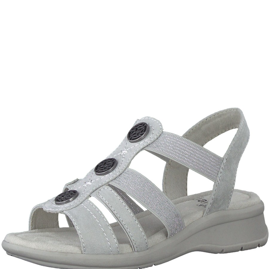 Ladies Styles | Jana Jana 28165 Grey Slip On Sandals