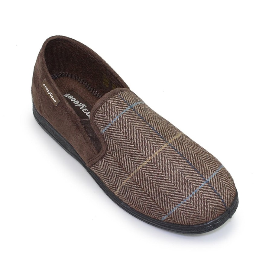 Men'S Styles | Lunar Lunar Slipper Men'S Harrison Brown Tweed