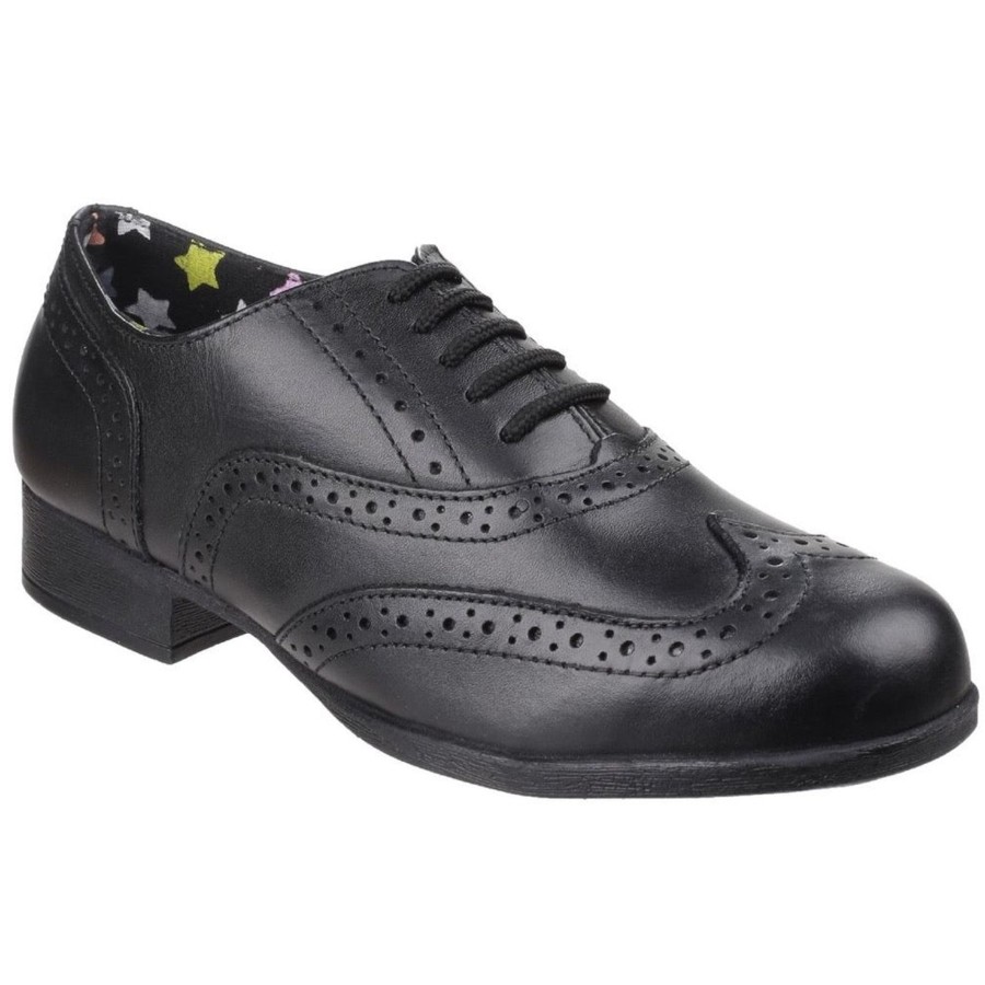 Hush Puppies Kids | Hush Puppies Hush Puppies School Shoe Kada Black Leather Girls Brogue