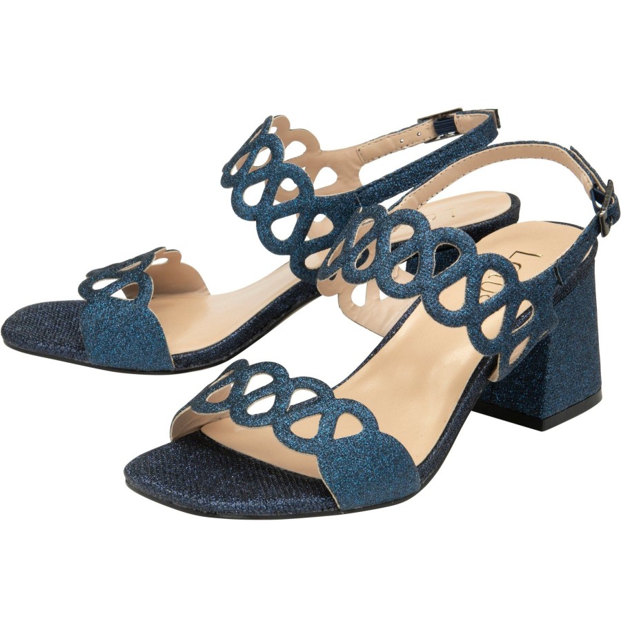 Lotus Occasion Wear And Matching Bags | Lotus Lotus Classic Occasion Wear Sandal Dion Navy Uls317