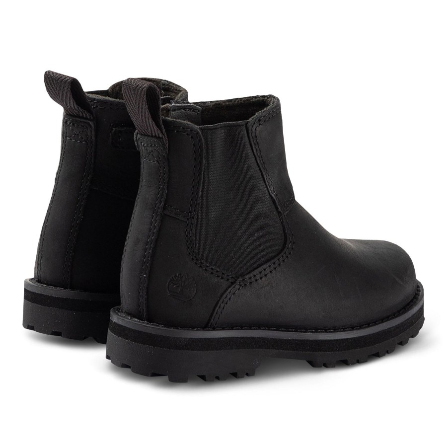 Back To School | Timber Timberland Chelsea Boot Youth Courmakid Black Leather A28Qa