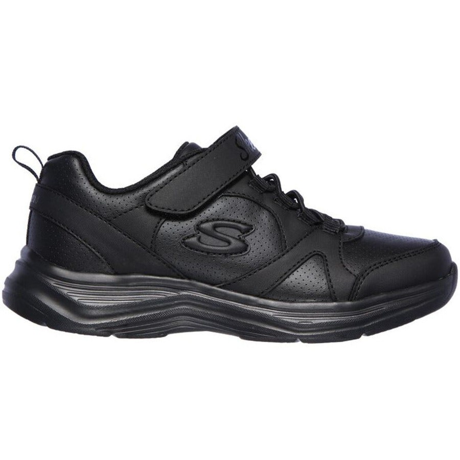 Shoes And Trainers | Skechers Skechers School Trainer 81445-Bbk Black Touch Fastening