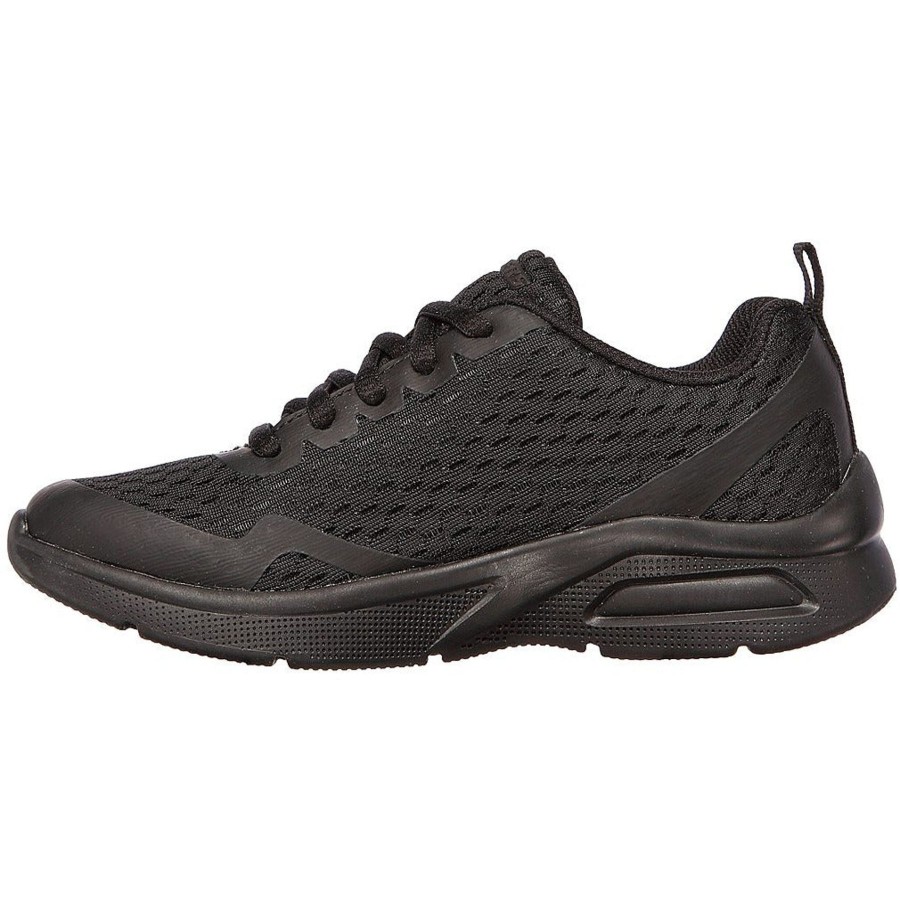 Back To School | Skechers Skechers Air-Cushioned Youths Trainer With Lace 403774Black