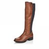 Long Boots And Riding Boots | Rieker Rieker Long Leather Riding Boot With Zip Z9591-22 Brown