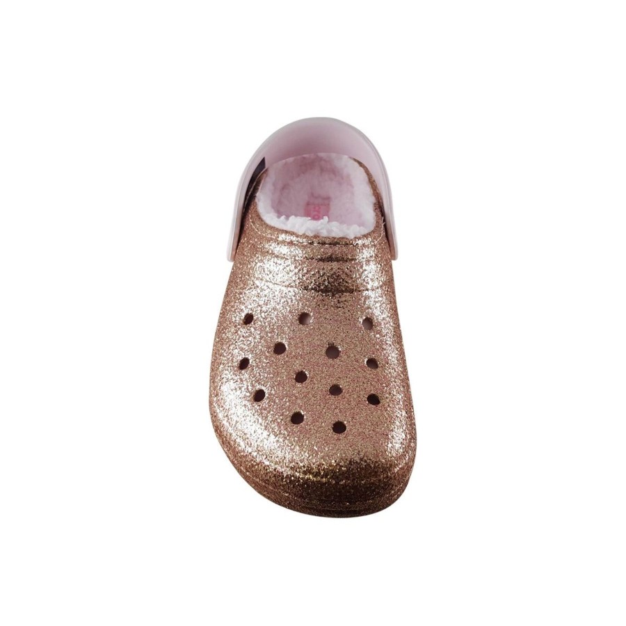 Back To School | Crocs Crocs 207462 Pink Glitter Classic Lined Clog 207462-2Ub