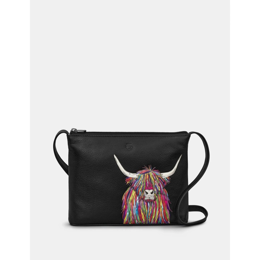 Yoshi Bags | Yoshi Yoshi Highland Cow Cross Body Black Yb214 Cow