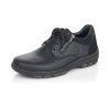 Men'S Formal And Work Shoes | Rieker Rieker Casual Lace Up Shoe Black With Zip 19921-00