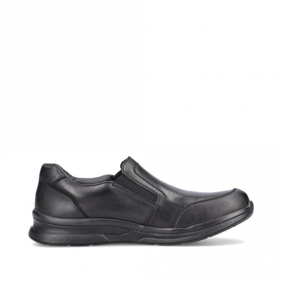 Men'S Styles | Rieker Rieker Men'S Shoe14850-00 Leather Black Slip-On