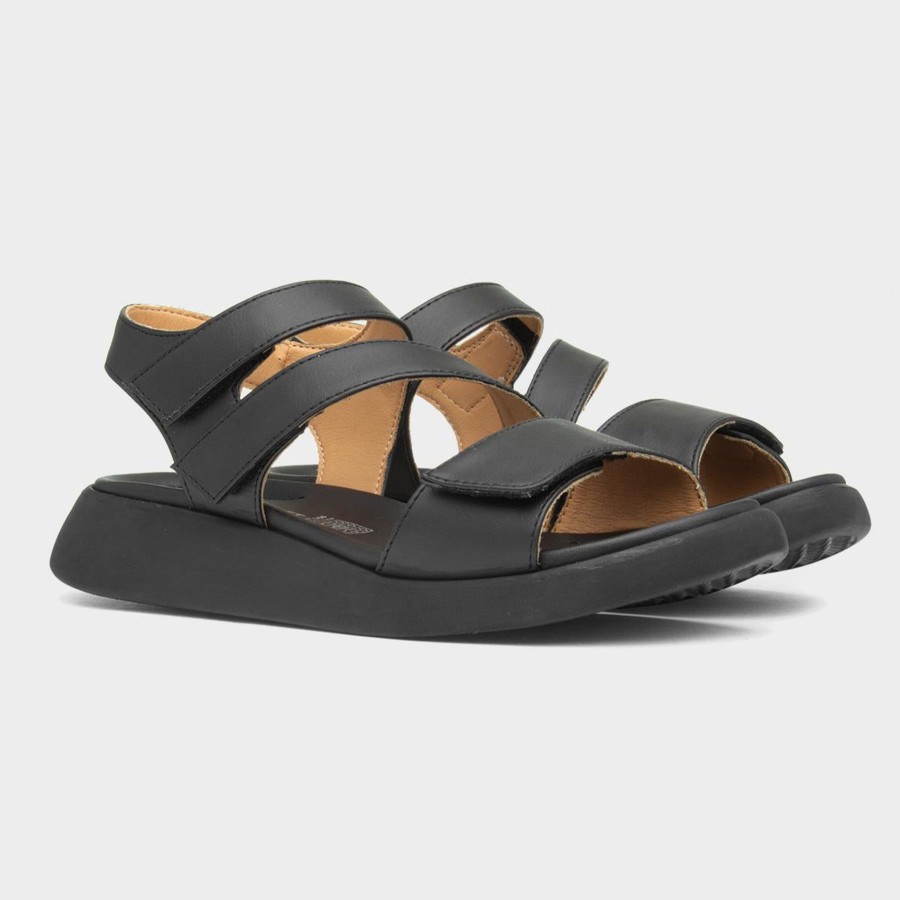 Ladies Styles | Heavenly Feet Heavenly Feet Alexa Black Vegan Friendly Sandal