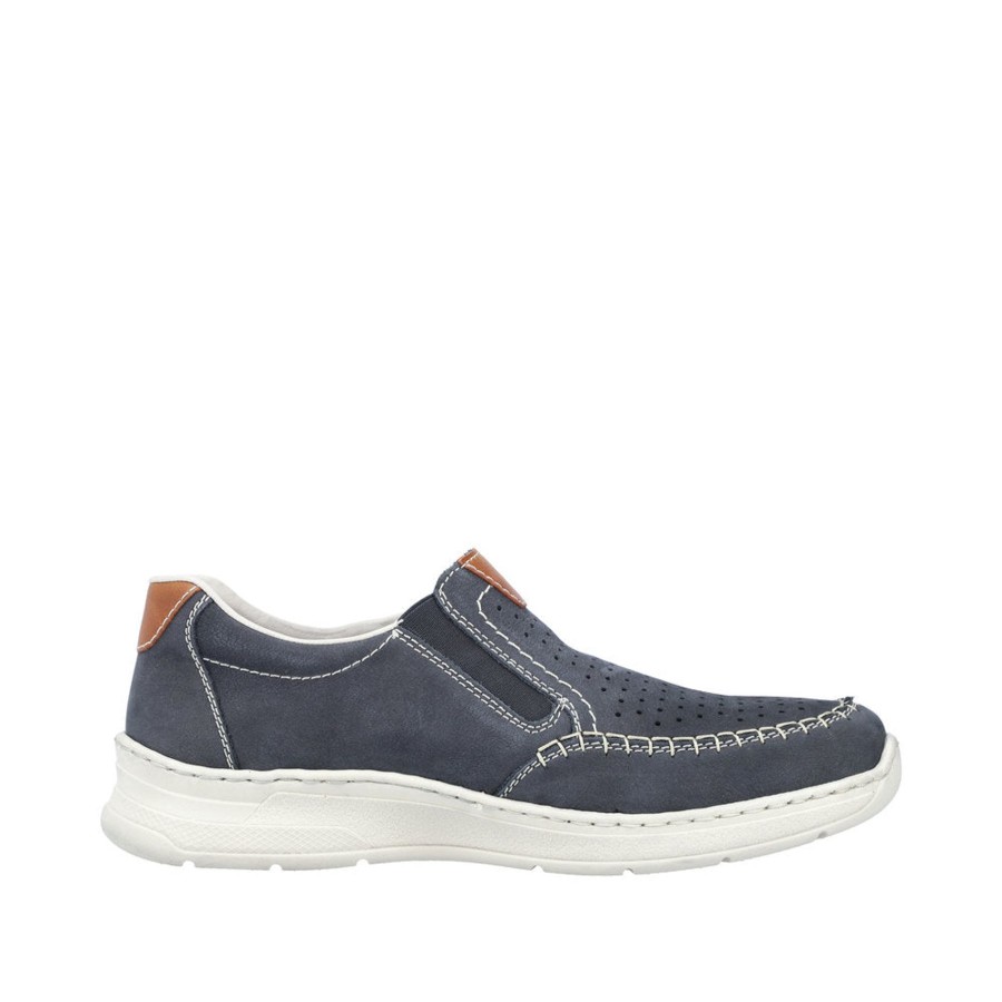 Men'S Styles | Rieker Rieker Men'S Casual Slip-On Shoe 14365-14 Blue