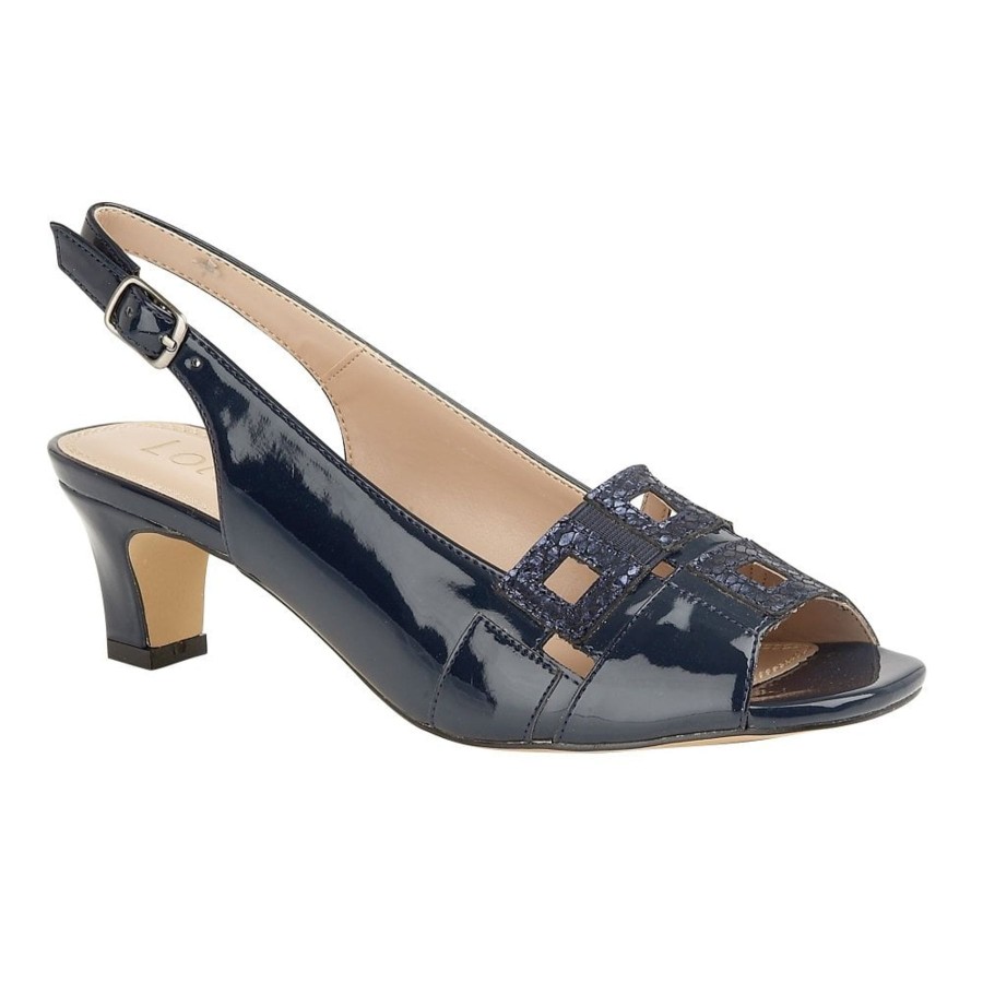 Wedding And Party Wear | Lotus Lotus Ladies Aubrey Navy Sling Back Shoes