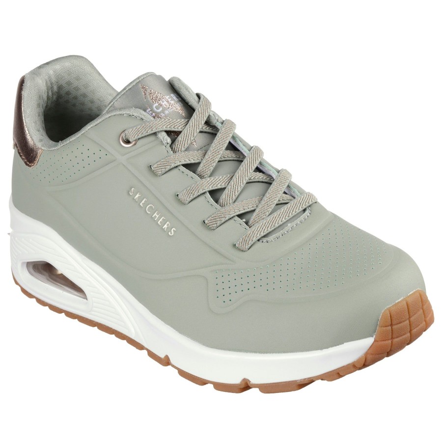 Shoes And Trainers | Skechers Skechers Uno Trainer 155196 Sagestreet Uno - Shimmer Away.