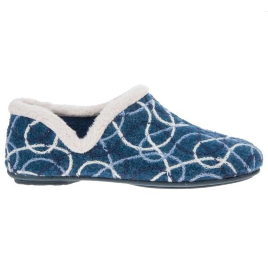 Ladies Slippers | Marlows Sleepers Karen Navy Full Slipper