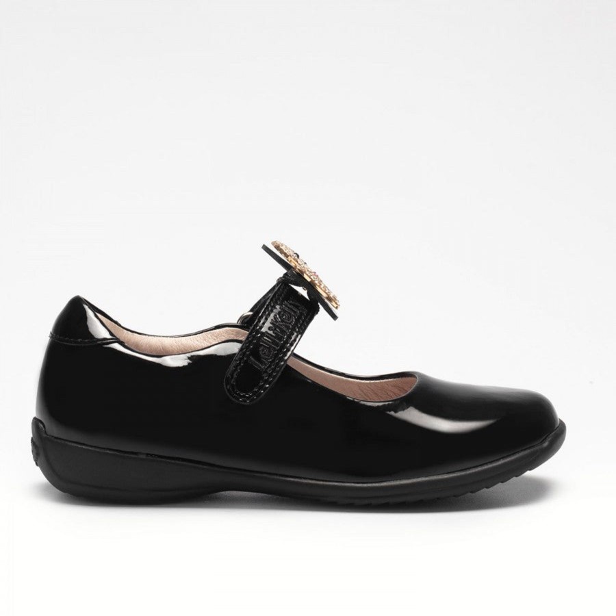 Back To School | Leli Lelli Kelly Lk8217 Black Patentpoppy Puppy Trim Bar Shoe