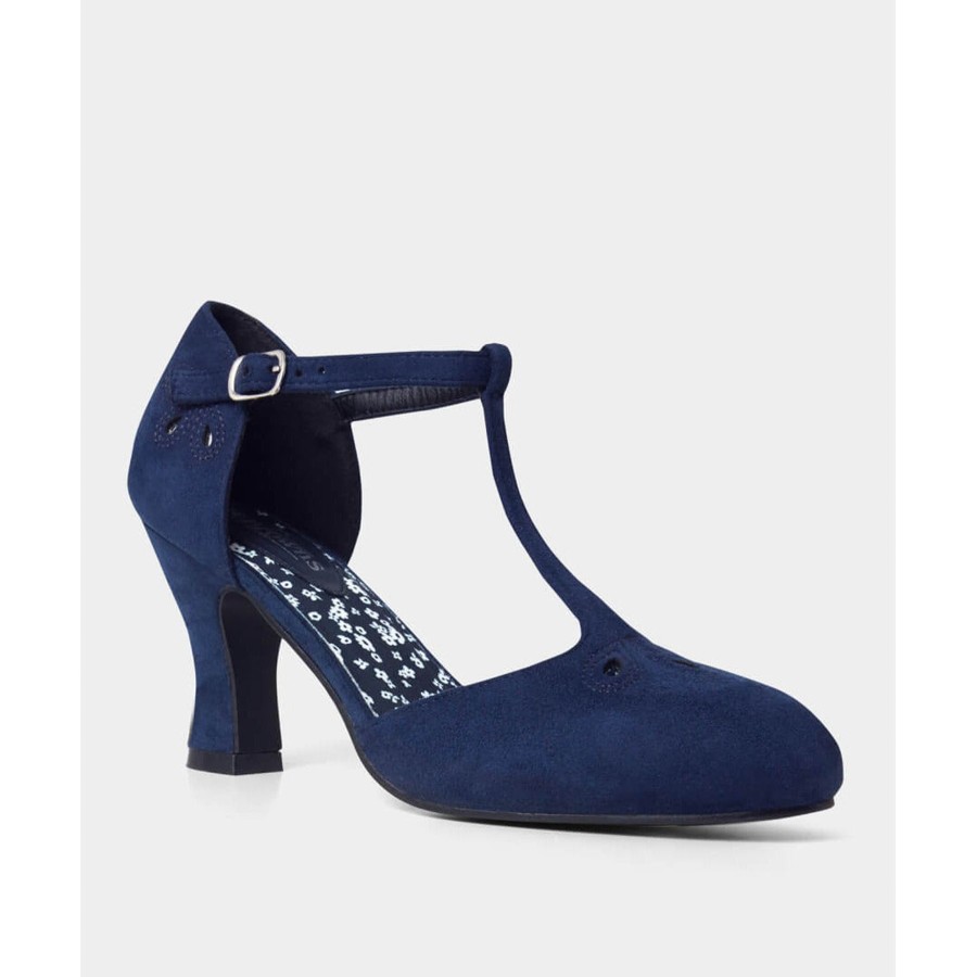 Wedding And Party Wear | Joe Browns Joe Browns Sweet Escape Navy T Bar Shoes Kc282A