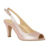 Wedding And Party Wear | Lotus Lotus Larissa Pink Metalic Peep Toe Shoes