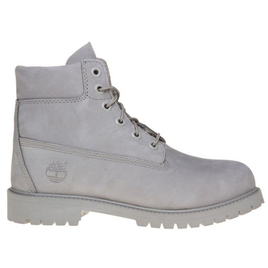 Back To School | Timber Timberland 6 Inch Premium Boot Youth Mid Grey Leather Waterproof