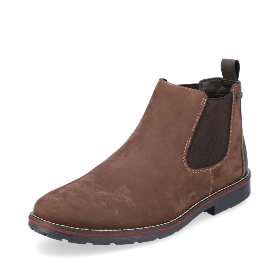 Men'S Formal And Work Shoes | Rieker Rieker Classic Man'S Smart Slip-On Boot Brown 35382-27