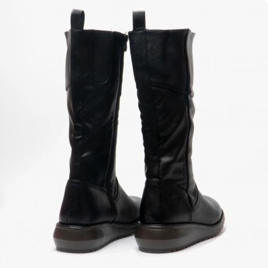 Long Boots And Riding Boots | Heavenly Feet Heavenly Feet Mid Calf Boot Robyn Black Vegan Friendly